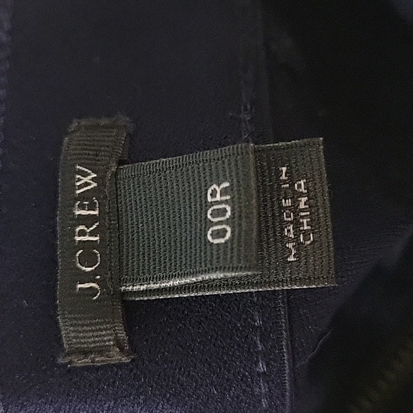 J.Crew Pixie Pants Dark Blue Leggings With Zip Up Back Size 00R - Picture 9 of 12